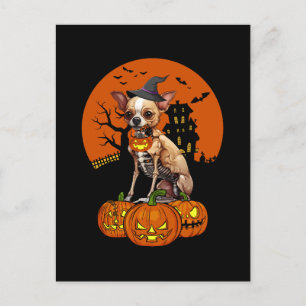 Chihuahua-Hund Halloween Feiertagspostkarte