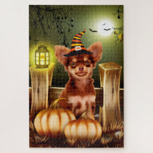 Chihuahua-Hund Halloween-Puzzle Puzzle