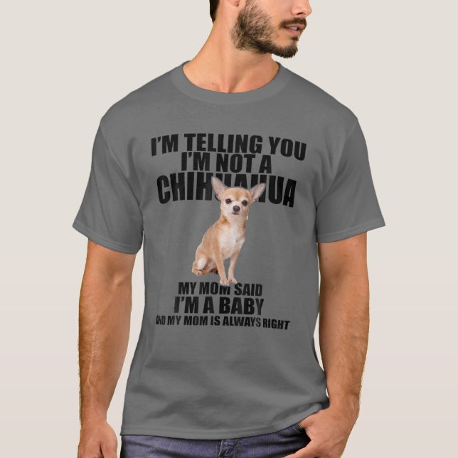 Chihuahua Hund, ich sage Ihnen, ich bin kein Chihu T-Shirt (Vorderseite)
