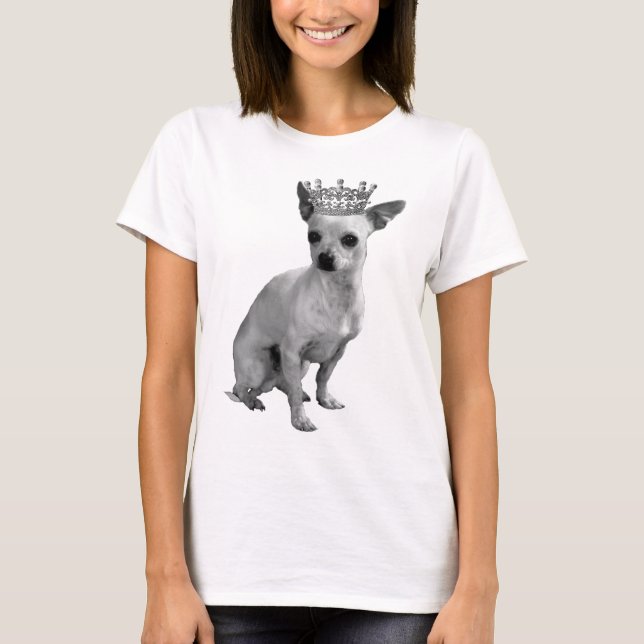 CHIHUAHUA Hund-KRONE T-Shirt (Vorderseite)