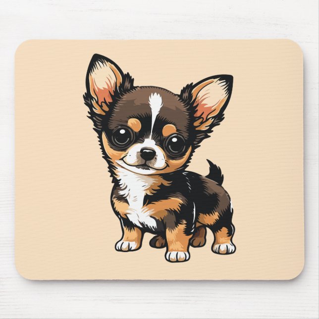 Chihuahua-Hund  Mousepad (Vorne)