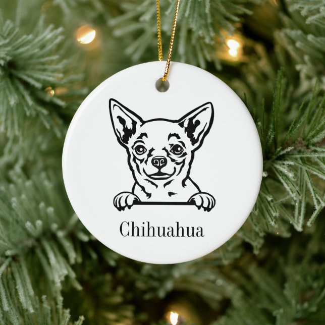 Chihuahua Hund Personalisierte Haustiere Ornamente (Baum)