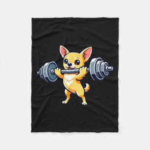 Chihuahua-Hund Powerlifting Gewichtheben Fitnessst Fleecedecke
