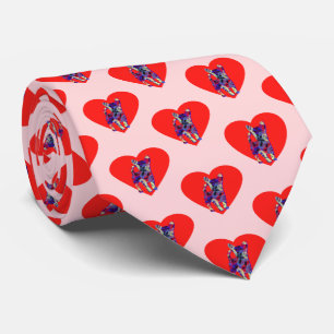 Chihuahua Hund Red Valentine's Day Heart Pink Neck Krawatte