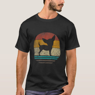 Chihuahua Hund Retro Vintage Silhouette Hund Vater T-Shirt