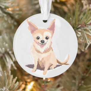 Chihuahua-Hund Süßer Hund Haustier Welpe Wasserf Ornament