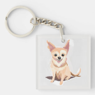 Chihuahua-Hund Süßer Hund Haustier Welpe Wasserf Schlüsselanhänger