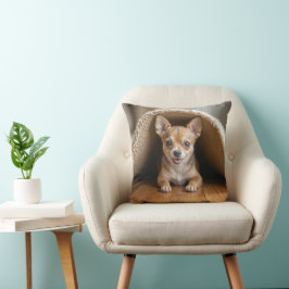 Chihuahua Hund unter einer Rug Kissen