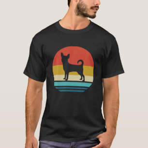 Chihuahua Hund Vintag Retro Silhouette Tiere Liebe T-Shirt