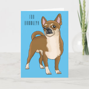 Chihuahua Hunde Cartoon Illustration Karte