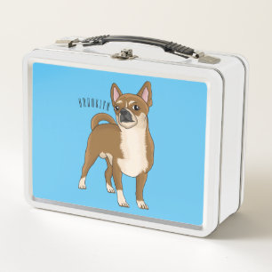 Chihuahua Hunde Cartoon Illustration Metall Brotdose