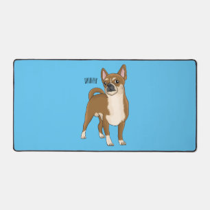 Chihuahua Hunde Cartoon Illustration Schreibtischunterlage