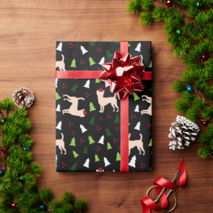Chihuahua Hunde in Weihnachtsmannmützen Weihnachte Geschenkpapier
