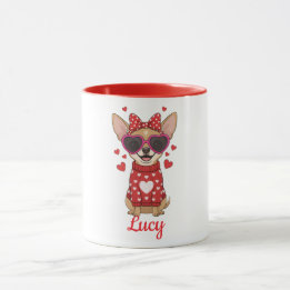 Chihuahua-Hunde-Kaffeetasse Valentinstag 2026 Tasse