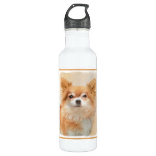 Chihuahua Hunde Malerei Original Art Edelstahlflasche
