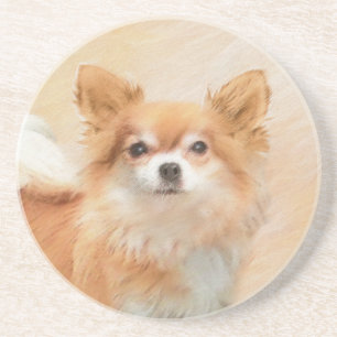 Chihuahua Hunde Malerei Original Art Getränkeuntersetzer