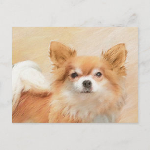 Chihuahua Hunde Malerei Original Art Postkarte