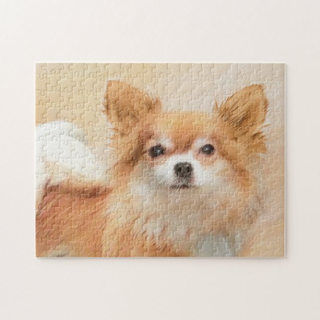 Chihuahua Hunde Malerei Original Art Puzzle (Horizontal)