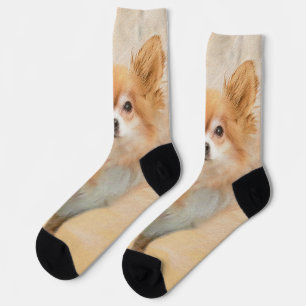 Chihuahua Hunde Malerei Original Art Socken