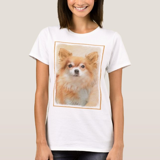 Chihuahua Hunde Malerei Original Art T-Shirt (Vorderseite)