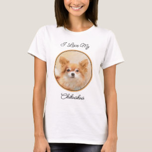 Chihuahua Hunde Malerei Original Art T-Shirt