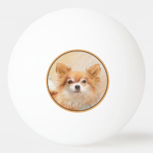 Chihuahua Hunde Malerei Original Art Tischtennisball