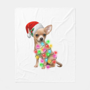 Chihuahua Hunde Tree Weihnachten Weihnachten Weihn Fleecedecke