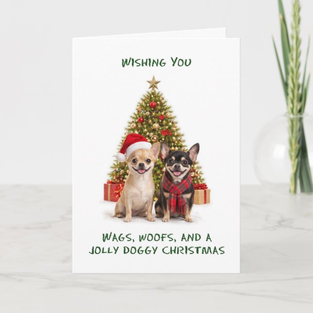 Chihuahua Hunde Weihnachten (Vorderseite)