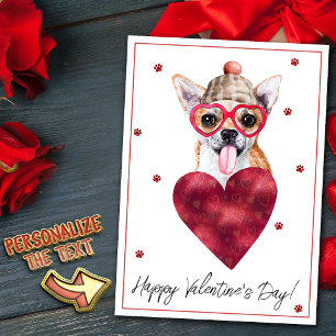 Chihuahua-Hundefreund Valentinsgeschenk Feiertagskarte