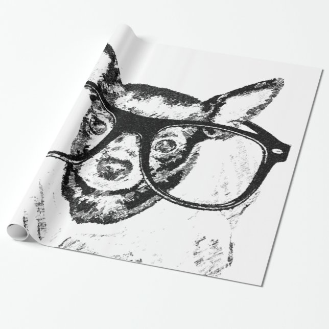 Chihuahua-Hundeillustrations-Zeichnen Geschenkpapier (Ungerollt)