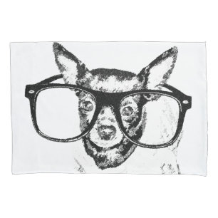 Chihuahua-Hundeillustrations-Zeichnen Kissenbezug