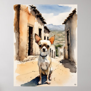 Chihuahua - Hundekunst drucken Poster