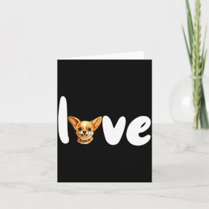 Chihuahua-Hundeliebe zum Valentinstag Karte