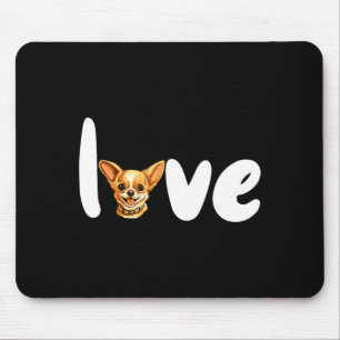 Chihuahua-Hundeliebe zum Valentinstag Mousepad