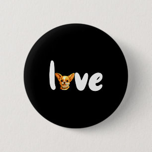 Chihuahua-Hundeliebe zum Valentinstag T-Shirt Button