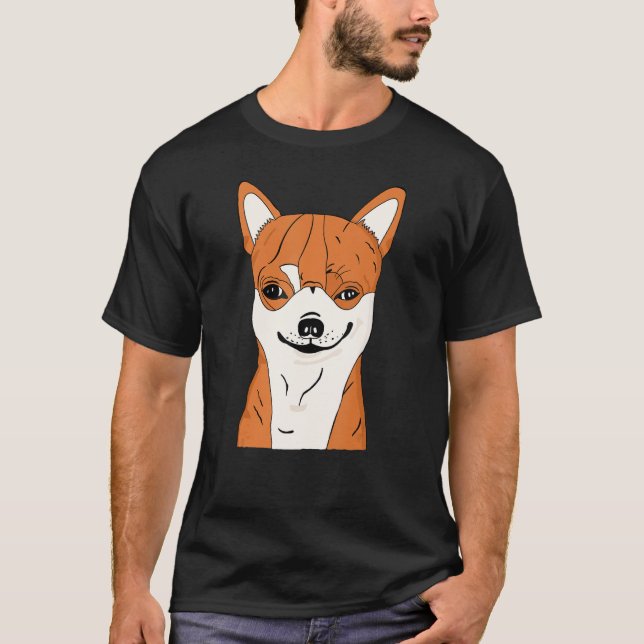 Chihuahua Hundeshirt Funny Chihuahua lächelnd Gesi T-Shirt (Vorderseite)