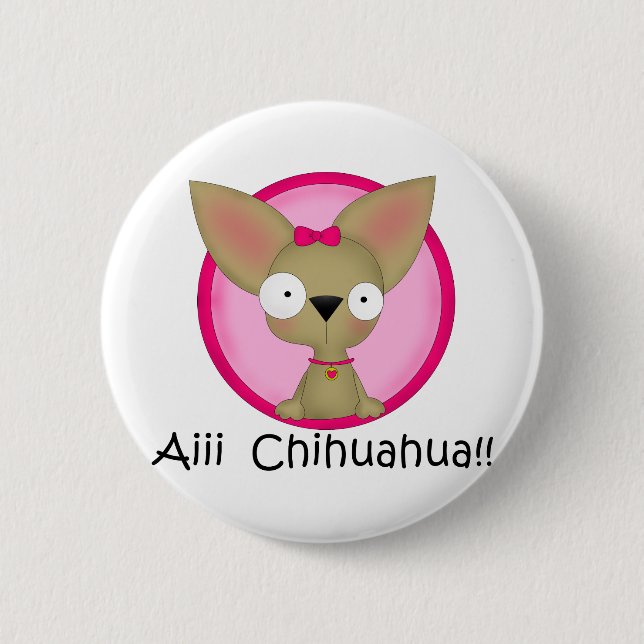 Chihuahua-Hundewelpe Button (Vorderseite)