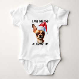 Chihuahua I gerade Freeware Liebe Weihnachten Weih Baby Strampler