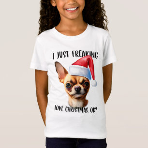 Chihuahua I gerade Freeware Liebe Weihnachten Weih T-Shirt