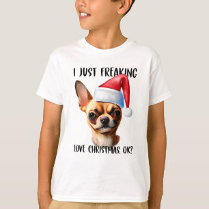 Chihuahua I gerade Freeware Liebe Weihnachten Weih T-Shirt