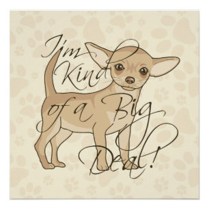 Chihuahua Ich bin ein großer Deal Poster