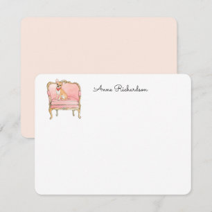 Chihuahua Illustration benutzerdefiniert Wohnung D Dankeskarte