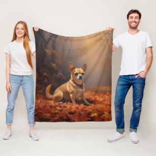 Chihuahua im Herbst Leaves Fall Inspiriert Fleecedecke