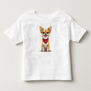 Chihuahua im niedlichen Cartoon Kleinkind T-shirt