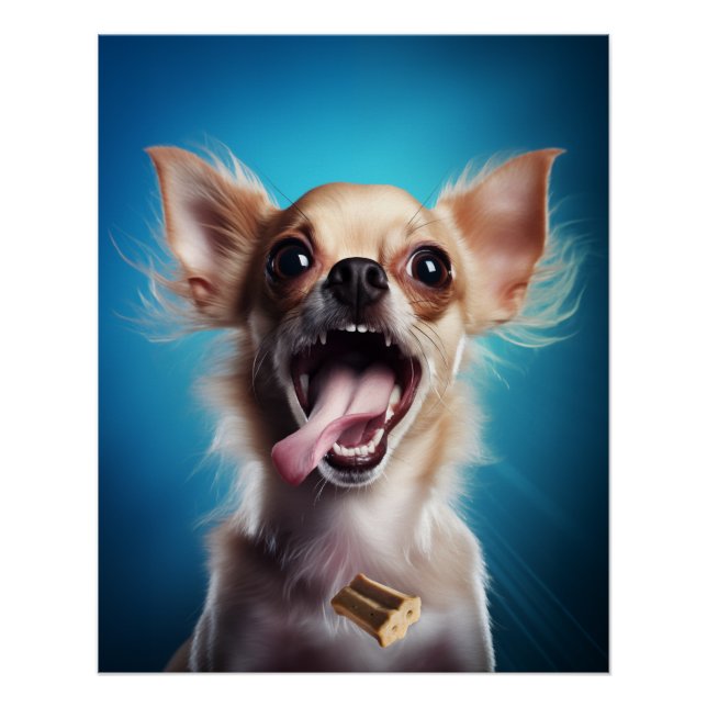 Chihuahua in Aktion Poster (Vorderseite)