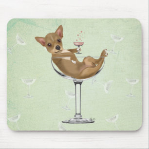 Chihuahua in Cocktailglas Mousepad
