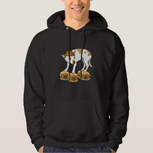 Chihuahua in Hat Balancing über Hamburgers Dank Me Hoodie