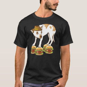 Chihuahua in Hat Balancing über Hamburgers Dank Me T-Shirt