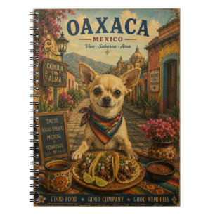 Chihuahua in Oaxaca Vintage Reise Kunst Notizblock