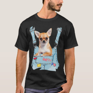 Chihuahua in Pocket 2 Front Overalls für Männer T-Shirt
